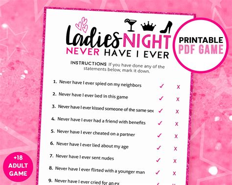 Printable Ladies Night Games